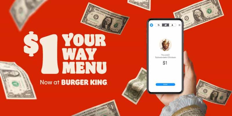 Burger King 1$ Your Way Menu